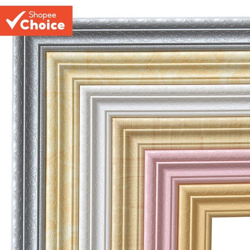 Guarnição De Parede 3D De Espuma PE – Faixa De Decoração De Borda Impermeável Anticolisão Autoadesiva