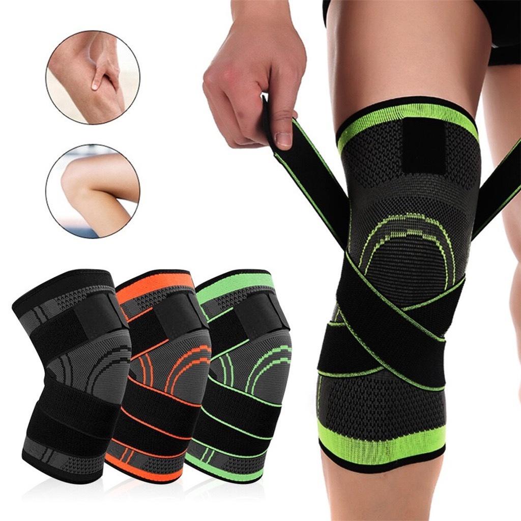 Joelheira De Compressão Articulada Ortopédica Academia Fitness Corrida Joelho Ajustável Reforçado Par
