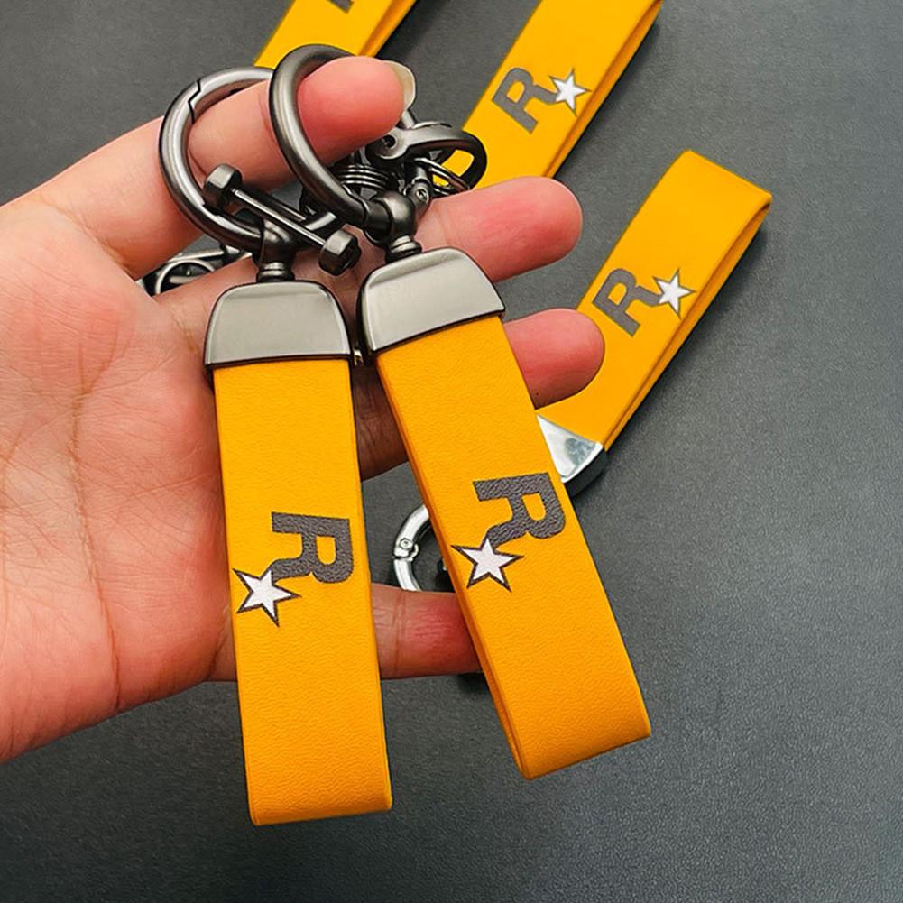 TK Chaveiro De Nylon Para Porta-Chaves Muti-Pingente Jogo Amarelo GTA Auto 5 De Ventiladores