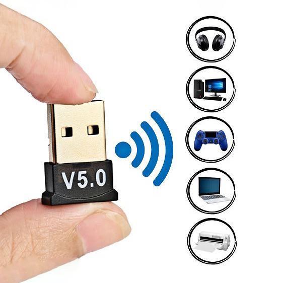 Adaptador USB Bluetooth 5.0 Receptor Wireless Áudio para PC e Automóvel