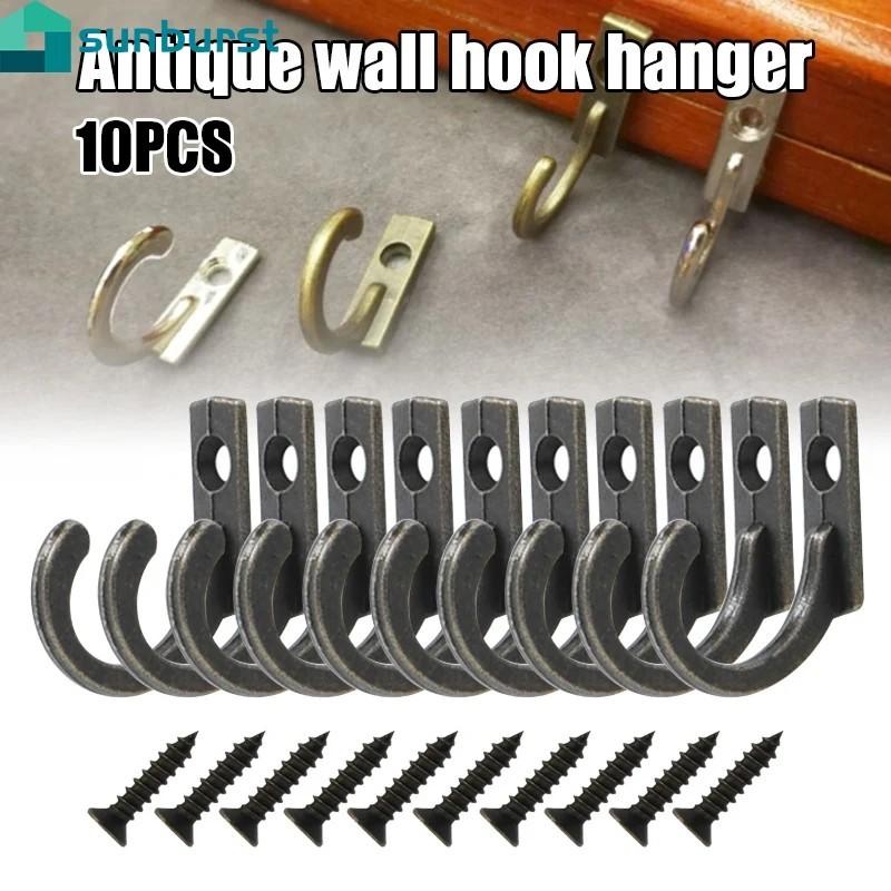 Gancho Vintage De Parede 10Pcs-De Fivela Curva-Para Casacos Chave De Chapéu-Suporte De Porta Estantes De Armazenamento-Decoração De Ferragens