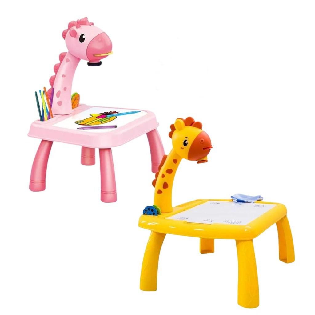Projetor de Desenhos Infantil Mesa com Canetinhas pra Reproduzir Figuras