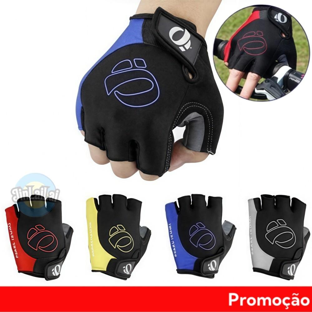Par De Luvas Gel Ciclismo Dedo Curto Bike Academia Proteção