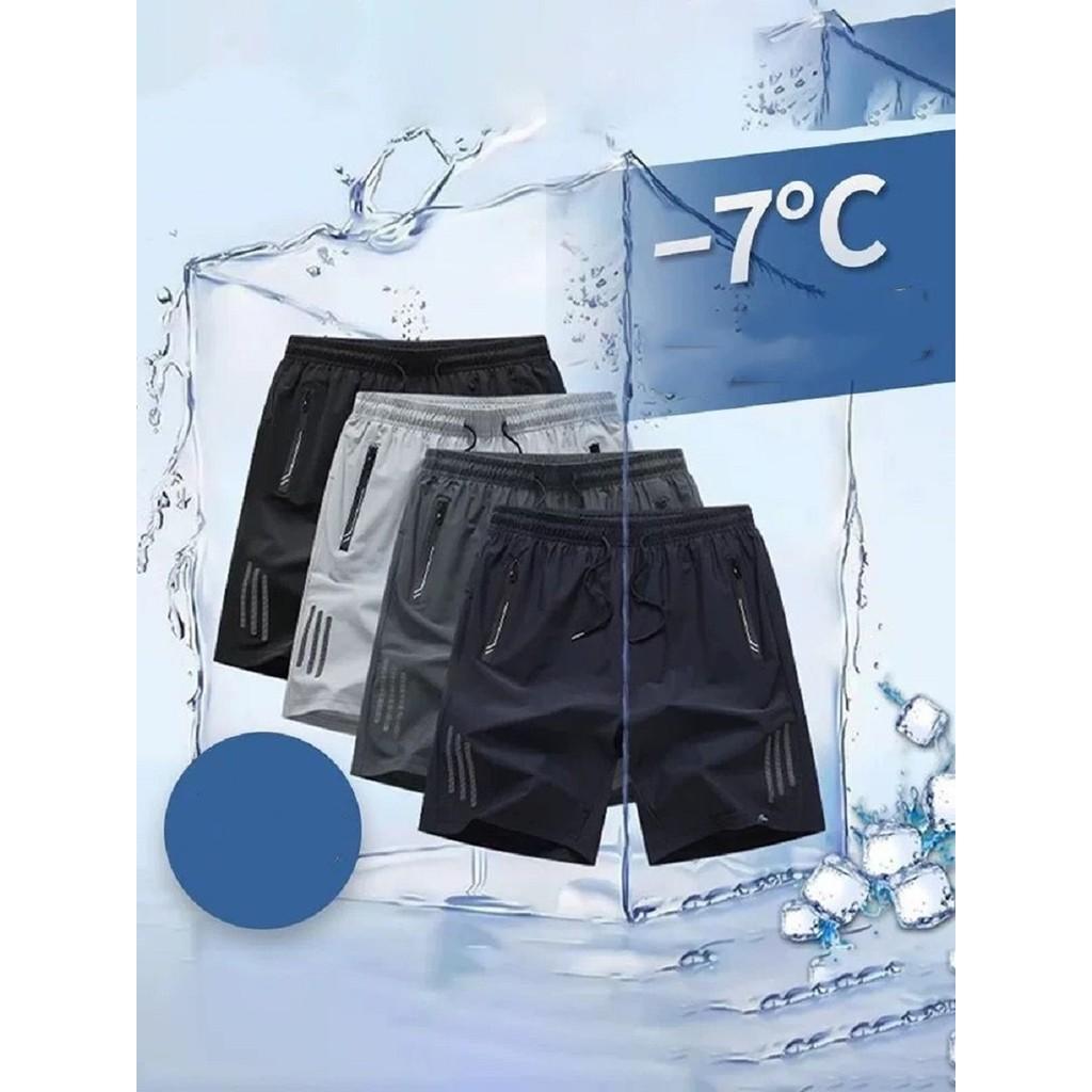 KIT 3 Bermuda Masculina Importada Seda Gelada Elastano Secagem Rápida Bolsos com Zíper