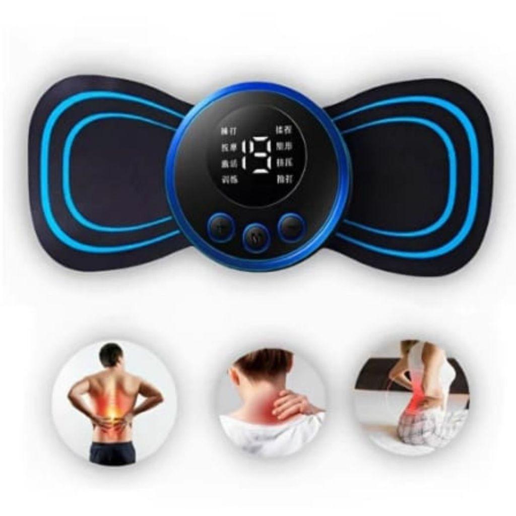 Mini Massageador Elétrico Portátil Recarregável Cervical EMS Alivia Dores Corpo Pescoço Coluna Pernas ombro