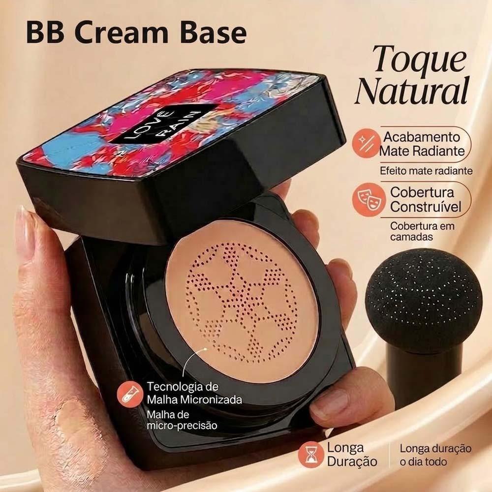 BB Cream Foundation/Concealer with Mushroom-Shaped Sponge Makeup Whitening Cream Martin Natural HB2006