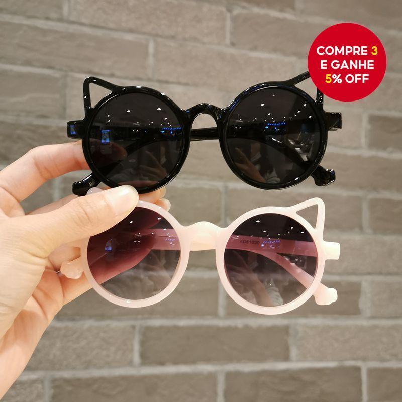 Óculos De Sol Com Orelha De Gato Fofos Para Bebês Meninas Moda Elegante Meninos Decoração De Festa
