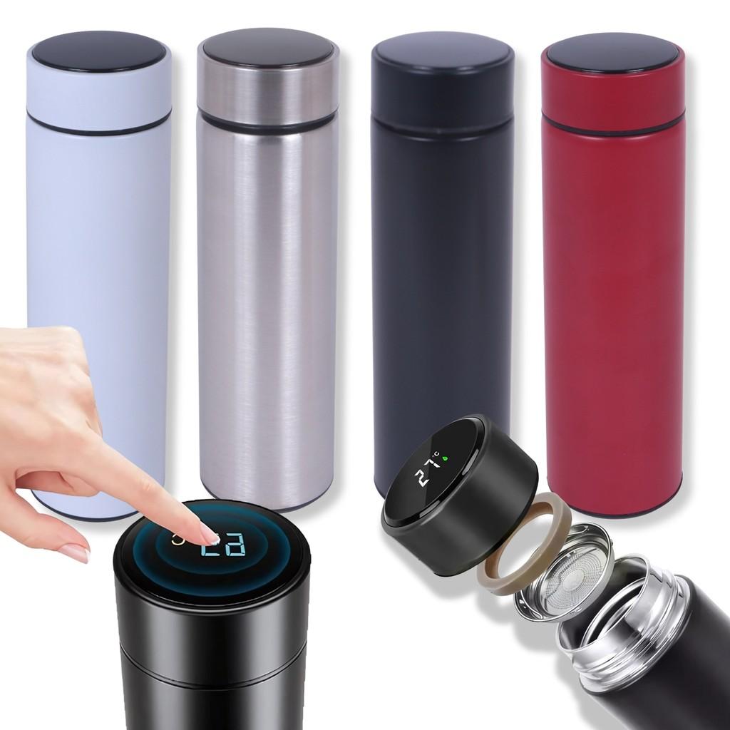 Garrafa Térmica Inteligente Com Led Digital 500ml Em Inox Premium