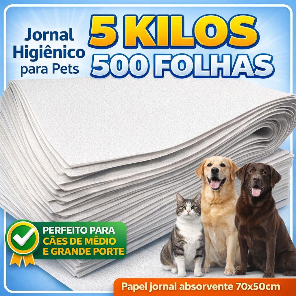 Tapete Higiênico Super Absorvente Jornal Pet Limpo para Gaiola Grande 50x70 Cães Gatos Pássaros