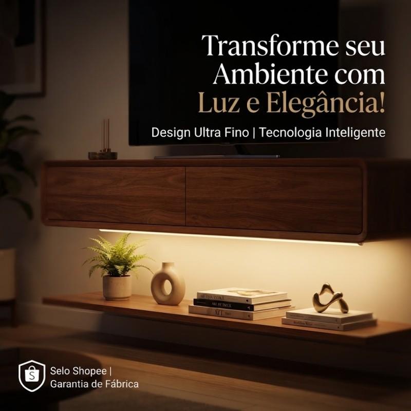 Luminária Fita LED Sem Fio Sensor Movimento Magnética Recarregável 30/40/60cm Pronta Entrega Brasil