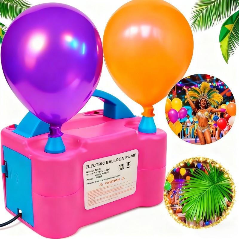 Inflador Elétrico de Balões Bexigas 110v/220v Festa Ornamentação Bomba de Encher Bola de Festascom 2 BicosBomba infláv