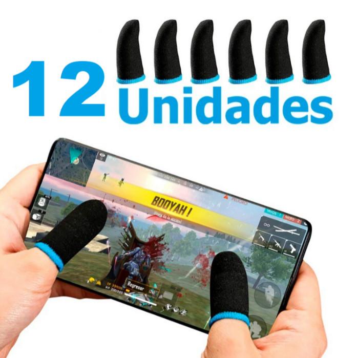 Kit Luva de Dedo Gamer Anti Suor para Celular Free Fire PUBG COD Mobile FPS até 12 Unidades