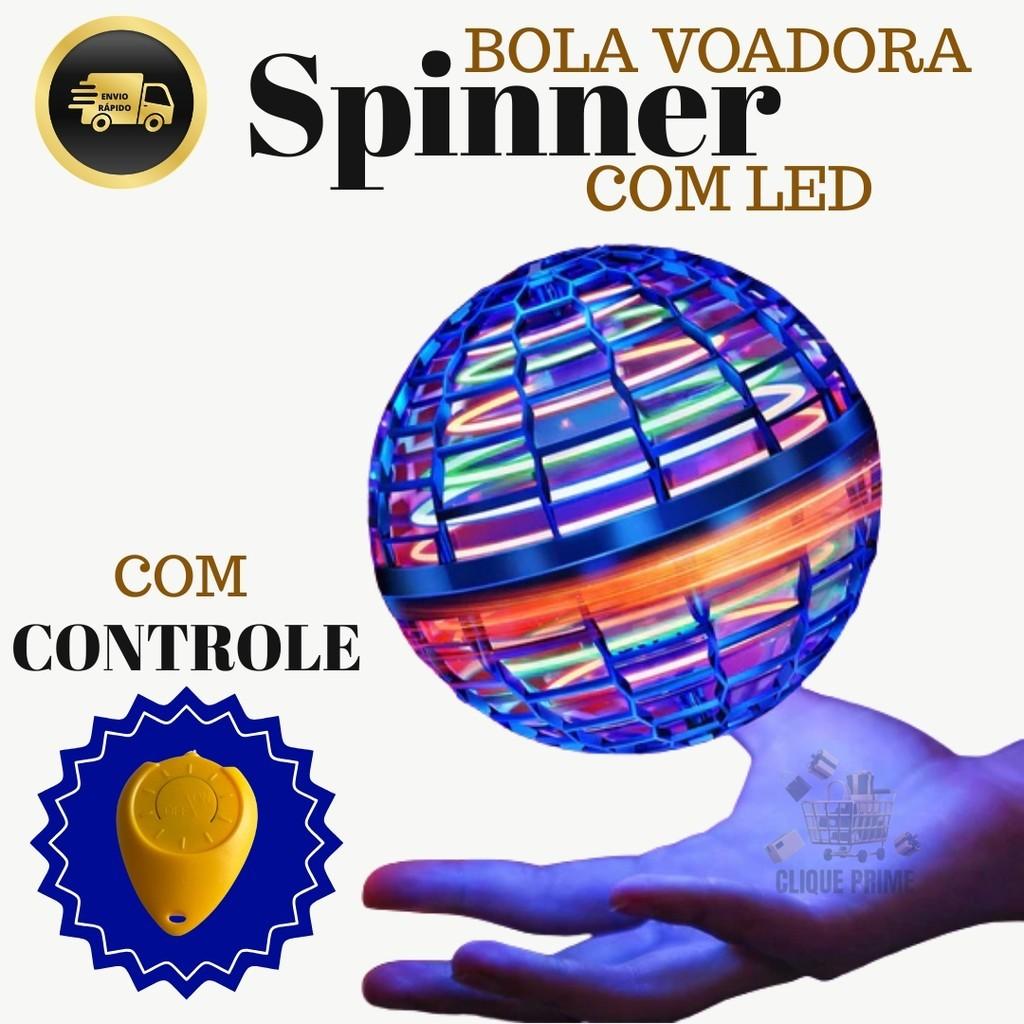 Bola Voadora Spinner Bola Boomerang Mini Drone Com Luz Voador Interativo Infantil Rosa Ou Azul