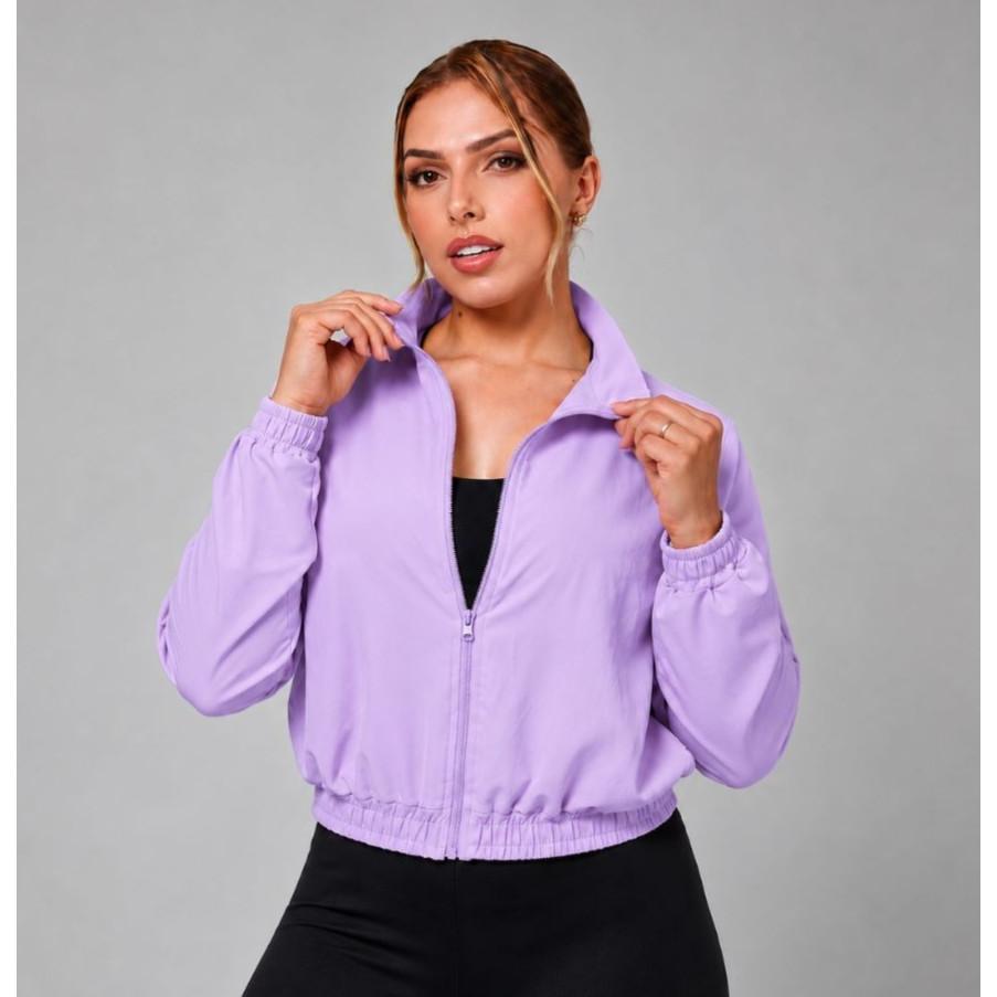 Jaqueta Feminina Corta Vento Casaco Blusa de Frio Fitness Treino Academia Bomber