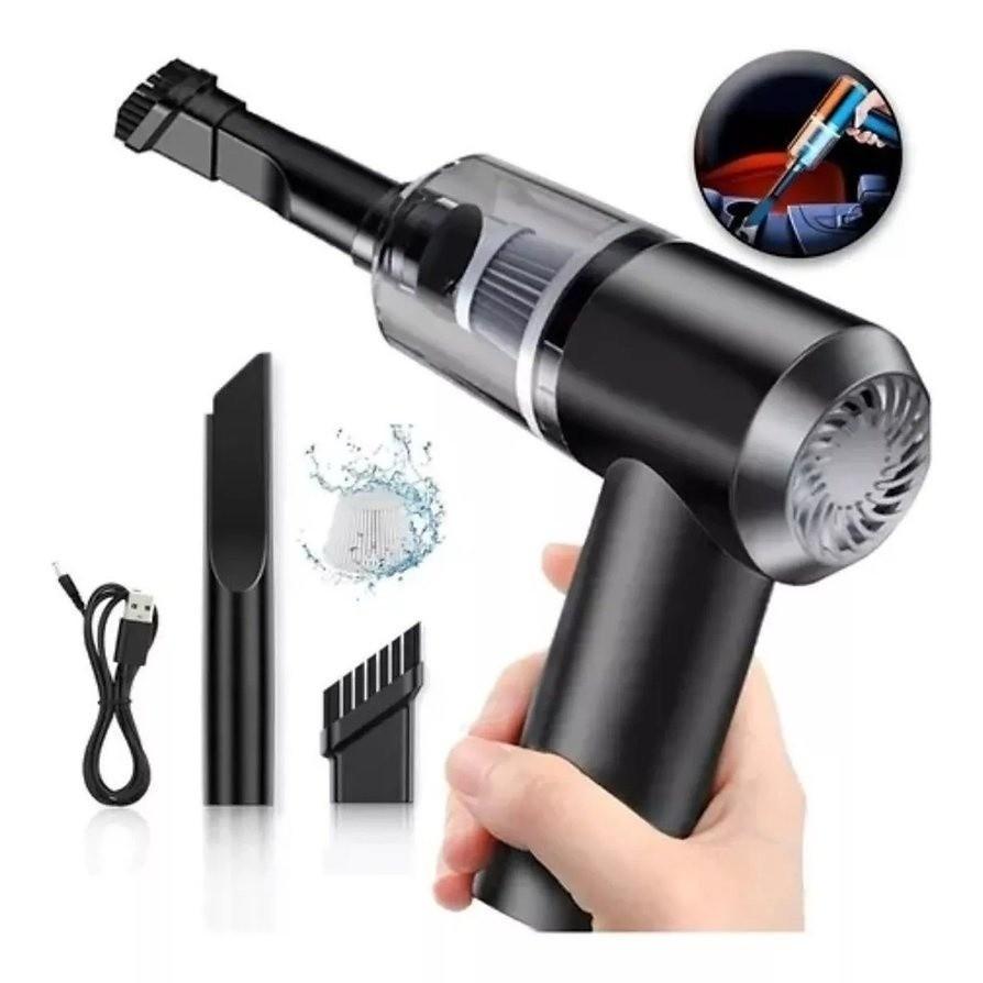 Mini Aspirador De Pó Portátil Para Carro Sem Fio 120W Potente Recarregável USB Automotivo Limpeza Painel