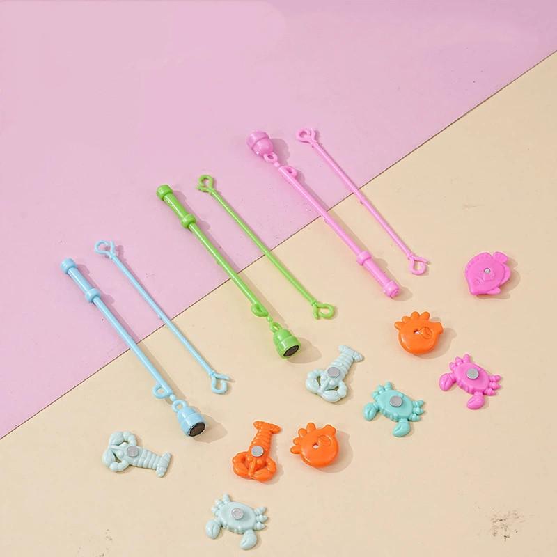 Brinquedos de pesca magnética dos desenhos animados brinquedos educativos da primeira infância treinamento de aperto bri