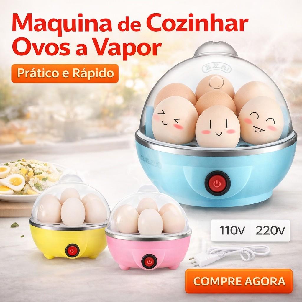 Maquina Eletrica Cozedor De Ovos No Vapor Egg Cooker 110v e 220v Envio Imediato!!!
