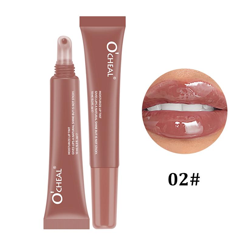 Óleo Labial Hidratante Plumping-Brilho Espelhado , Cor De Longa Duração E Não Pegajoso Marrom Claro , Escolha Maquiagem
