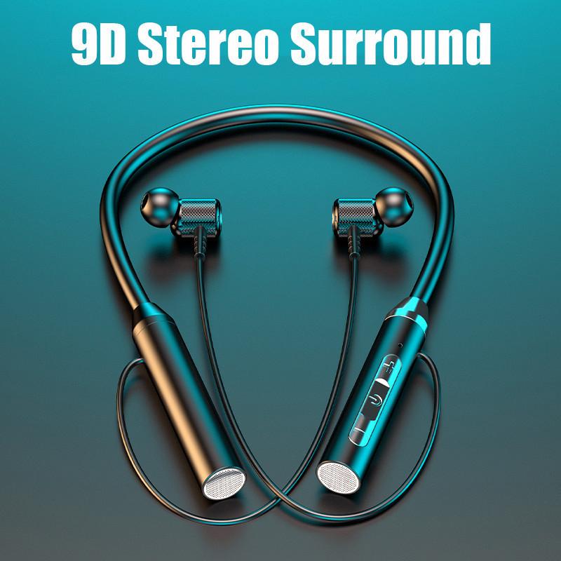 Fones De Ouvido TWS Sem Fio Bluetooth Magnético Neckband Estéreo Esportes Correndo Com Microfone Redução Ruído Baixo