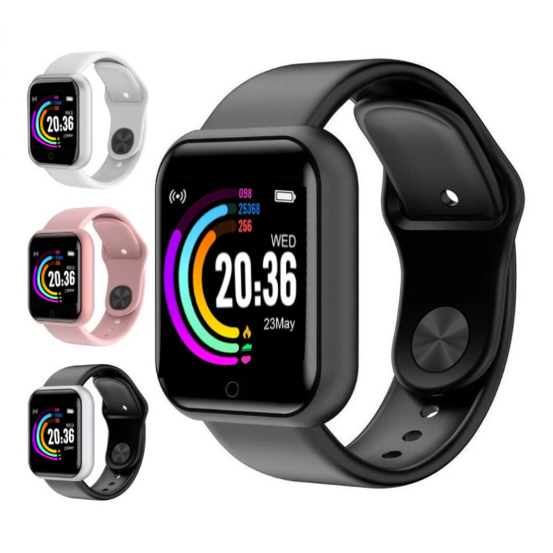 Y68 D20s Relógio Inteligente Bluetooth Rastreador De Fitness Relógios Masculino Feminino Smartwatch Pulseira Digital