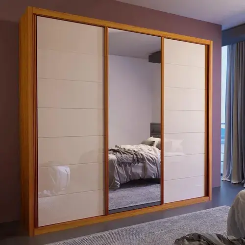 Guarda Roupa Casal Fusion C/ Esp. 100% Mdf Bom Pastor Naturale/off