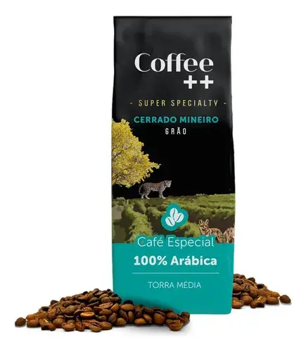 Café Especial em Graos Coffee++ Cerrado Mineiro 250g Especial 100% Arábica Torra Média Coffee ++
