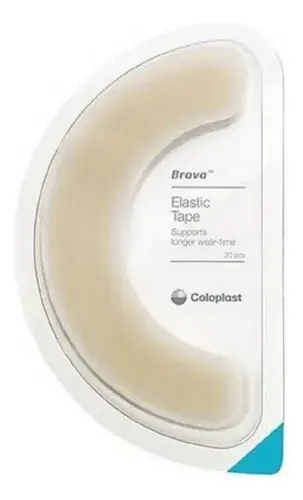 Fita Adesiva Elástica Coloplast Brava Meia Lua Bege 6 Unidades