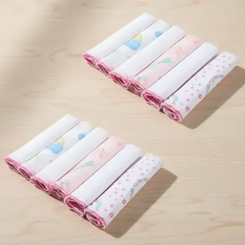 Kit 12 Paninhos De Boca Bebê Babete De Algodão Fralda Macio