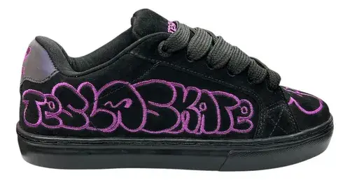 Tenis Tesla Hertz Art Preto E Roxo Refletivo - Original