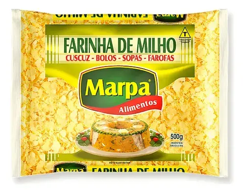Farinha De Milho Amarela Grossa Premium 500g Marpa Alimentos