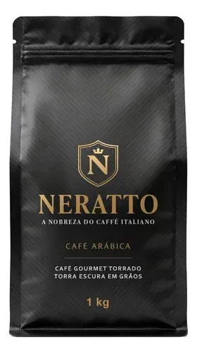 1kg Café Em Grãos Gourmet Neratto Italiano