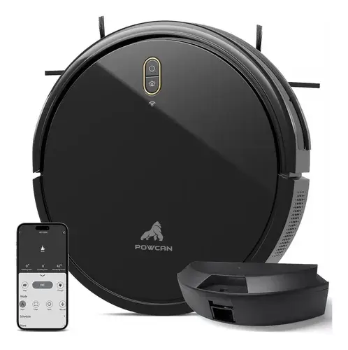 Robô Aspirador Inteligente POWCAN com Mapeamento LiDAR, Wi-Fi e Sucção de 3000Pa