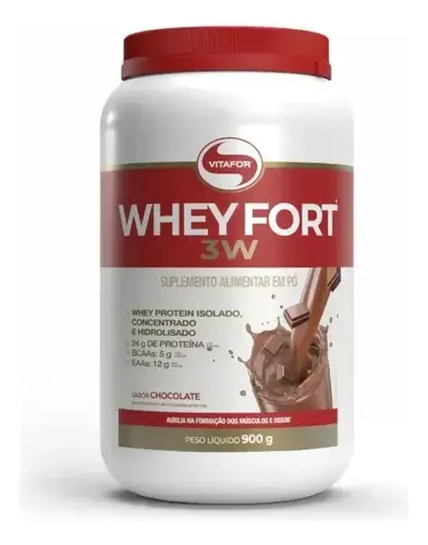 Vitafor Whey Fort 3w Vitafor Whey Protein Whey Fort 3w 900g Chocolate Vitafor Pó