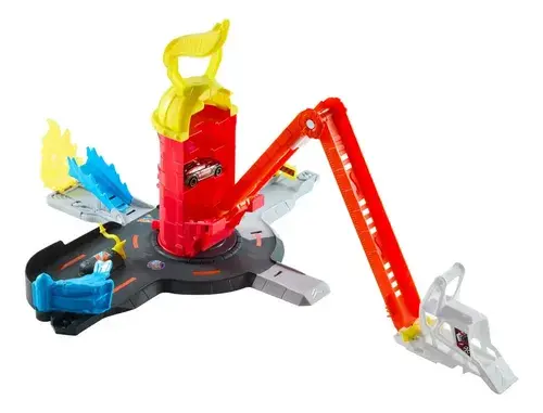 Pista Hot Wheels City Super Resgate Bombeiros Mattel - Jhl95 Colorido
