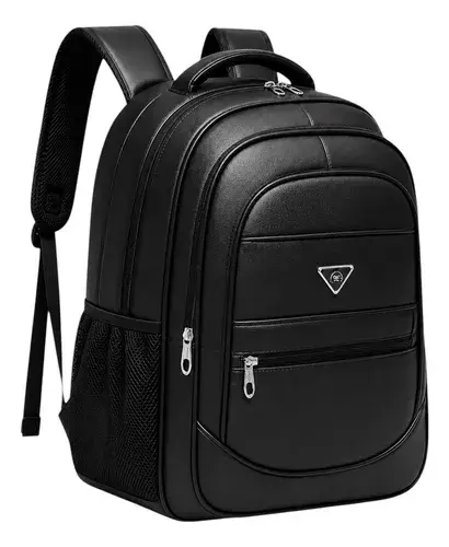 Mochila Masculina E Fem Couro Executiva Impermeável Viagem