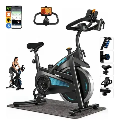 Bicicleta Ergometrica Spinning Magnética 190cm Bluetooth App