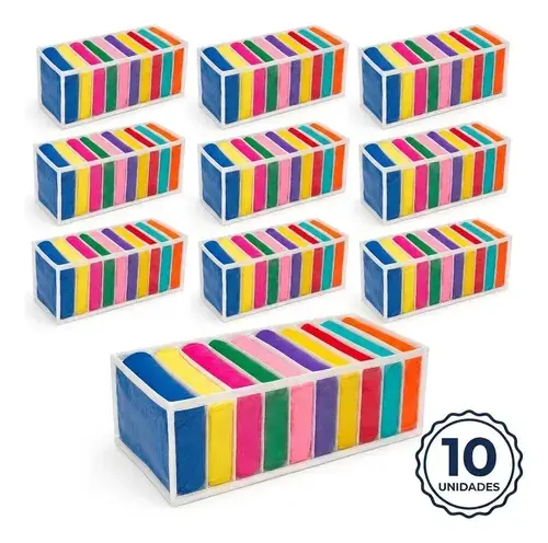 Kit 10 Colmeia Organizadora Gaveta Organizador Camisetas