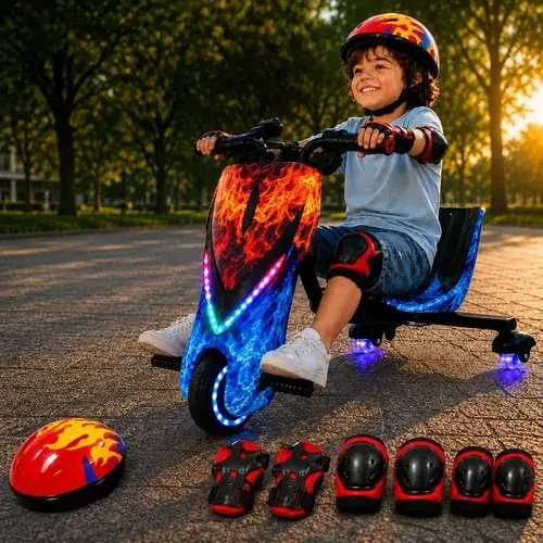 Triciclo Eletrico Drift Bluetooth Infantil 100kg + Brinde