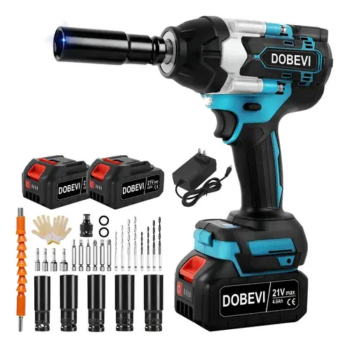 Chave De Impacto 1200n.m Brushless C/ Jogo Soquete+ Dobevi