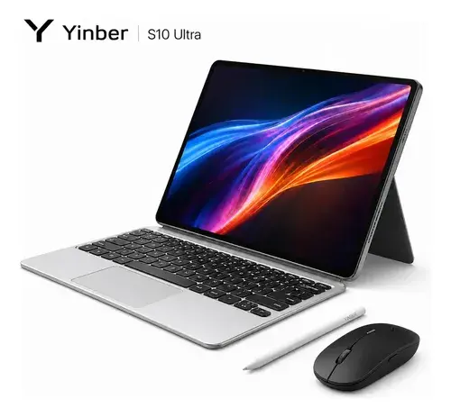 Tablet Tab Kit Yinber S10 Ultra 13.2'' 4K Hd Tela 120Hz Android 16 Ram 16gb 1024gb Wifi 5g Dual Sim Bateria 11600mah 24MP+48MP Com Caneta+teclado Mouse 2 em 1 Pc