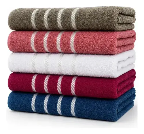 Kit 4 Toalhas Banho Grande 100% Algodão 67x130cm - Promoção