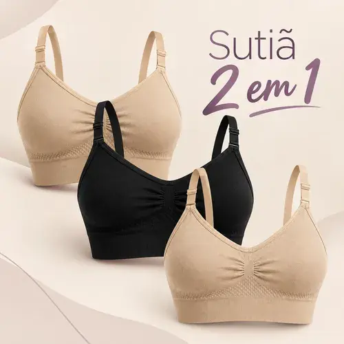 Kit 3 Top Feminino Academia Microfibra Fecho Alça Ajustável