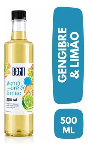 Xarope Gengibre E Limão 500ml Begin - Soda Italiana E Drinks
