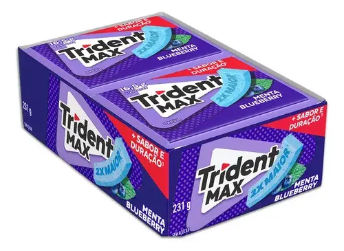 Trident Maxx Menta Blueberry Caixa 14 Unidades 231g