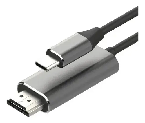 Cabo HDMI USB-C 2m Preto Alumínio 4K 60Hz DisplayPort Premium