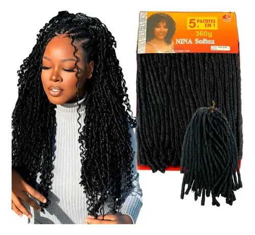 Aplique Cabelo Nina Softex 360g 90cm Crochet Braids 5x1