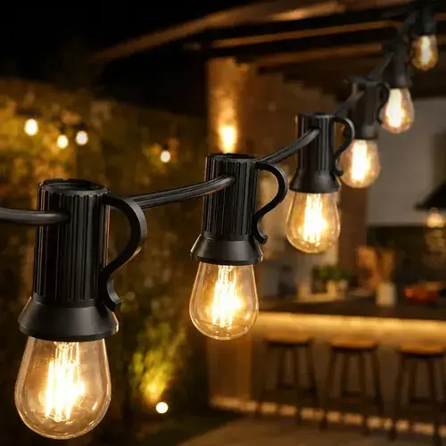 Varal De Luzes Festao Cordao Pisca 100 Metros Com 100 Soquete Bocal E27 Bivolt Externo - Não Acompanha Lâmpadas