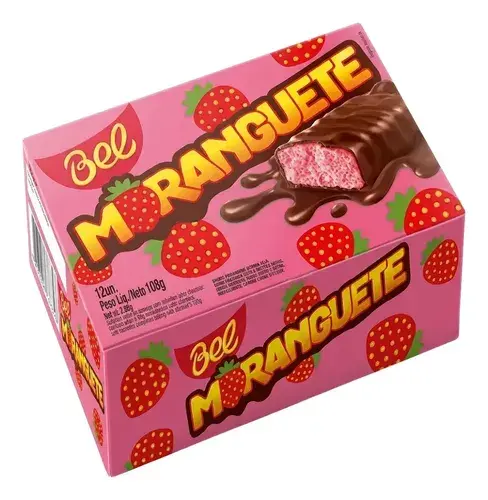 Chocolate Bombom Moranguete Recheio Morango Bel Caixa 108g