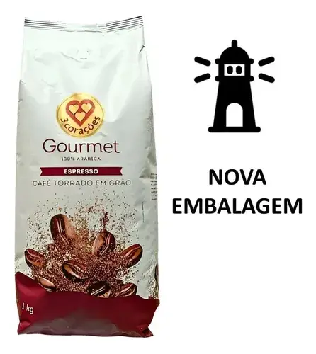 Café Em Grão Torrado Espresso Gourmet Tres Corações 1kg