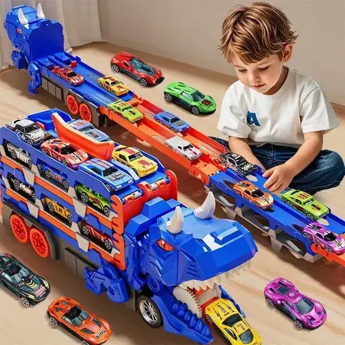 Caminhão Dinossauro Engolidor De Carrinhos Kit 6 Carrinhos